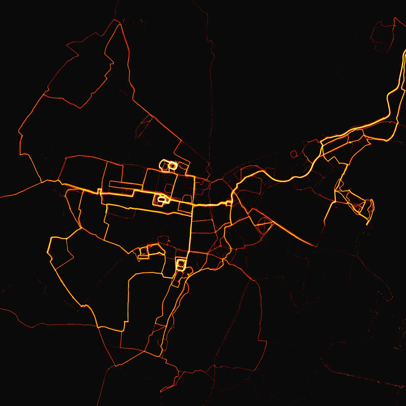 Density of every run around Cambridge