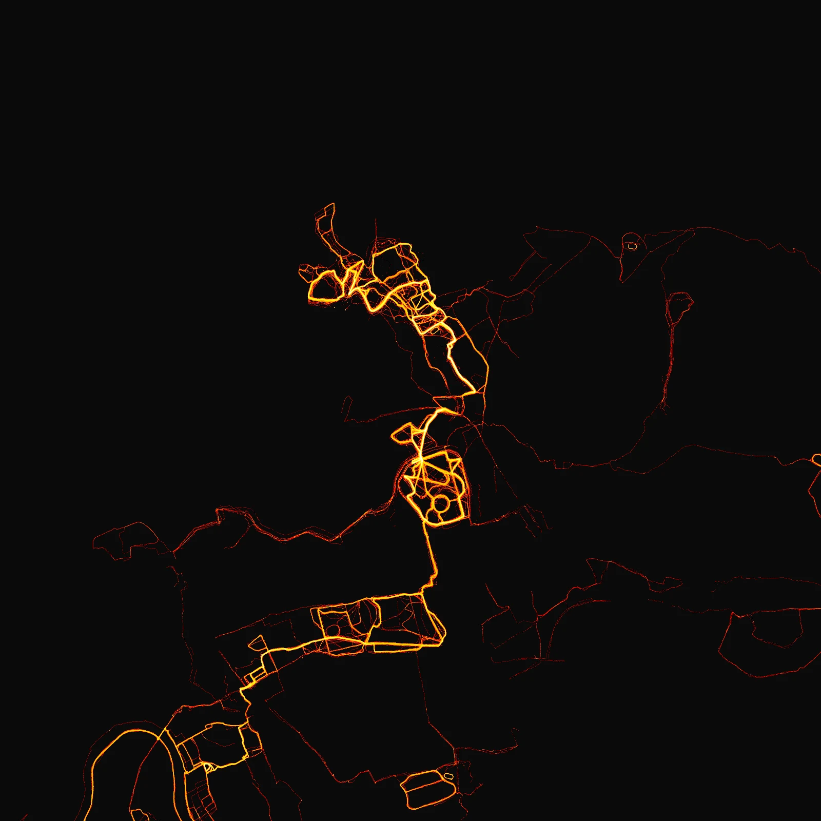 Density of every run around London